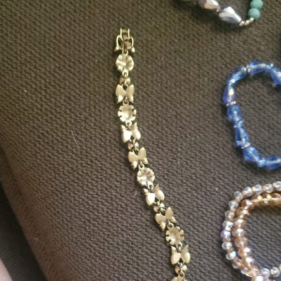 Mixed Beaded Bracelet Lot in Blue, Turquoise, Gold, Black - Picture 5 of 12